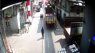 Man Kicks Truck Tailgate, Hitting Woman In The Head