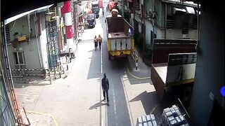 Man Kicks Truck Tailgate, Hitting Woman In The Head