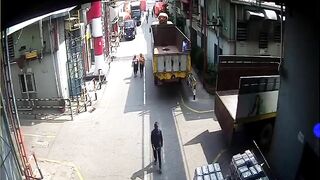 Man Kicks Truck Tailgate, Hitting Woman In The Head