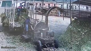 Man Falls Into Paper Shredder