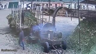 Man Falls Into Paper Shredder