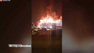 Huge Fireball Lights Up Sky As Fire Breaks Out In Paint Warehouse