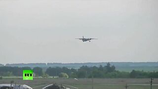 Moment An-26 Crashes While Landing In Russia
