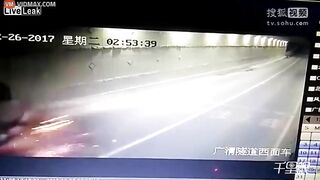 Motorcycle Evaporates After Collision With Car