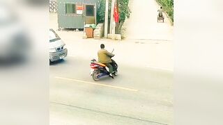 Motorcyclist Collides With Speeding Car