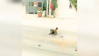 Motorcyclist Collides With Speeding Car