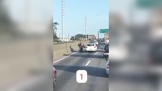 Motorcyclist Loses Head In Traffic Clash
