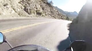 Motorcyclist Nearly Dies When Car Loses Control