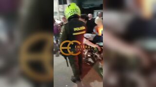 The Motorcyclist Crashed Into The Back Of A Parked Truck