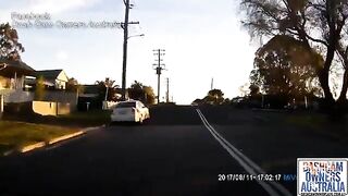Motorcyclist Nearly Had An Accident After Turning Too Fast