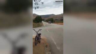 The Motorcyclist Was Thrown More Than 200 Meters