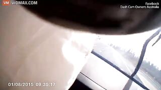 Terrifying Moment Driver Is Hit By Another Car While Driving