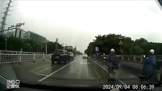 Motorcyclist Hit By Dump Truck