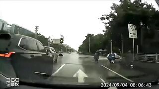 Motorcyclist Hit By Dump Truck