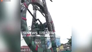 Screaming And Shocked Passengers Get Stuck Upside Down During Rollercoaster Ride In Australia