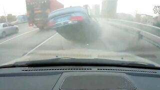 See What Happens When A Car Tries To Cross Two Lanes