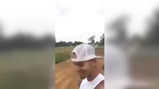 Standing On The Mountain Bike Trail