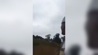 Standing On The Mountain Bike Trail