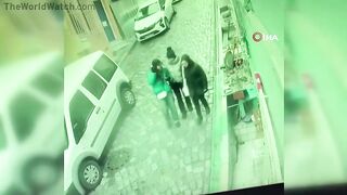 The Unfortunate Woman Was Trapped Between Sliding Vehicles