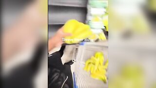 TikToker Sprays Toxic Pesticide On Produce In Supermarket