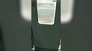 Train Crashes Into Crane