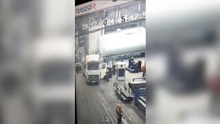 Trucks Decide To Take Revenge For Working Too Hard