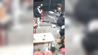 Uber Eats Driver Arrives To Pick Up Next Order