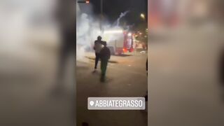Watch As Depraved Immigrants Attack Firefighters With Fireworks