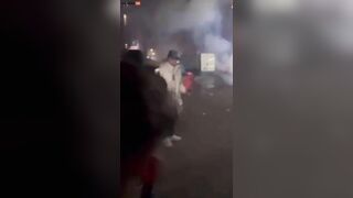 Watch As Depraved Immigrants Attack Firefighters With Fireworks
