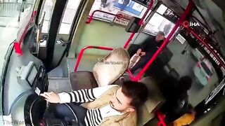 Woman Beats Husband And Bus Driver