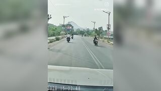 The Cyclist Was Not Paying Attention And Hit The Oncoming Vehicle