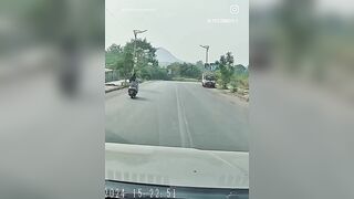 The Cyclist Was Not Paying Attention And Hit The Oncoming Vehicle