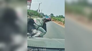 The Cyclist Was Not Paying Attention And Hit The Oncoming Vehicle