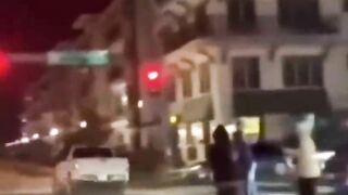 Drift Truck Hits Mast