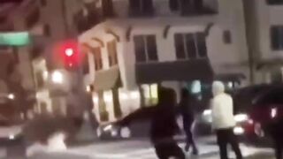 Drift Truck Hits Mast