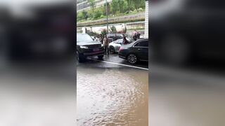 Driving Through A Flooded Tunnel