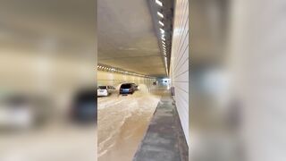 Driving Through A Flooded Tunnel