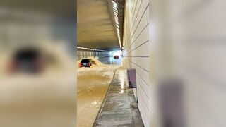 Driving Through A Flooded Tunnel