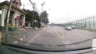 Drunk Driver Crashes Car, Tire Falls Off