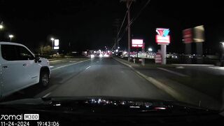 The Idiot In The Truck Didn't Check His Blind Spot.