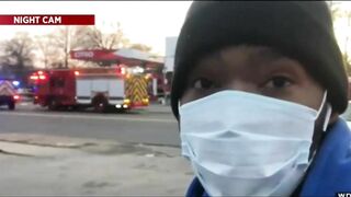 Fire Truck Crashes Into Gas Station