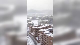 First Snow With Summer Tires