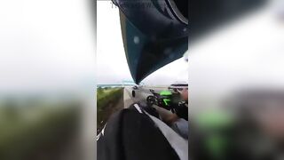 Cyclist Hit By Flying Tire On Highway