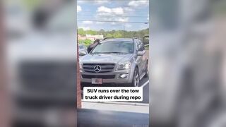 Mercedes SUV Flips Over While Trying To Escape Tow Truck In Georgia