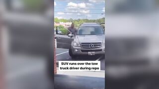 Mercedes SUV Flips Over While Trying To Escape Tow Truck In Georgia