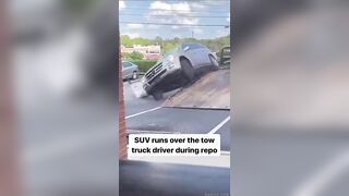 Mercedes SUV Flips Over While Trying To Escape Tow Truck In Georgia