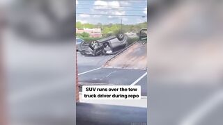 Mercedes SUV Flips Over While Trying To Escape Tow Truck In Georgia