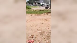 Helicopter Parked On The Street