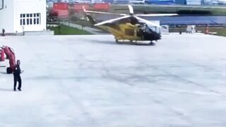 Helicopter Crashed During Takeoff