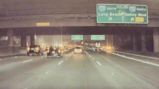 Honda Civic Flies Into The Air After Colliding With Semi-trailer